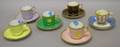 Set of Five Meissen Porcelain Cups and Saucers and a KPM Porcelain Cup and Saucer