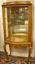 Louis XV Style Giltwood Serpentine Mirrored Vitrine