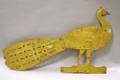 Gold Painted Cut Sheet Iron Peacock Weather Vane