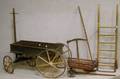 Childs Painted Wooden Wagon Two Tools and a Toy Pull Cart