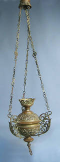 Brass chandelier