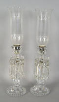 Pair of hurricane lamps