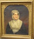 Framed Oil Portrait of a Woman in a Lace Trimmed Cap