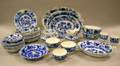 Approximately Thirtyseven Pieces of Assembled Blue Onion Pattern Ceramic Dinnerware