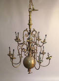 Large brass chandelier