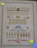 Framed 1926 Ann Kendall Tebbets Needlepoint Sampler