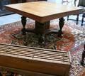 Late Victorian Square Carved Oak Dining Table