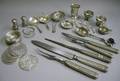 Approximately Thirteen Pieces of Sterling and Silver Plated Tableware and Items