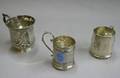 Three 19th Century Childs Coin Silver Mugs
