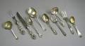 Eight Assorted Sterling Silver and Two Coin Silver Flatware Serving Articles