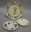 Three English Polychrome Ceramic Plates