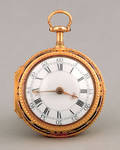 English gold and champleve enamel pair case pocketwatch ca 1770
