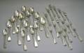 Thirty Pieces of 19th Century British Sterling Silver Flatware