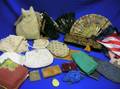 Group of Vintage Scarves Purses Fans Lace Jabots and Other Accessories