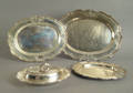 Three Dominick  Haff sterling silver trays and matching covered vegetable