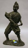 Cast Bronze Figure of a Samurai