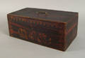 New England painted basswood lock box ca 1830