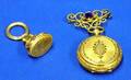 Aggaziz Geneva 18kt Gold Enamel Decorated Hunter Cased Pocket Watch and Associated