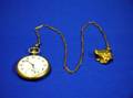 Illinois Goldfilled Open Face Pocket Watch with Dog Head Fob