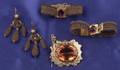 Antique 14kt Gold and Hairwork Jewelry Items