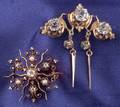 Two Antique 14kt Gold Brooches