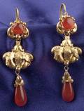 18kt Gold and Carnelian DayNight Earpendants