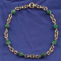 14kt Gold and Jade Bead Necklace