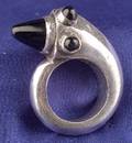 Sterling Silver and Black Onyx Ring Hubert Harmon