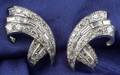 Platinum and Diamond Earclips