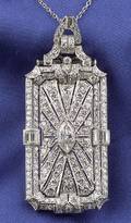 Art Deco Platinum and Diamond PendantBrooch