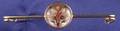 14kt Gold and ReversePainted Crystal Fox Head Pin