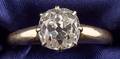 Antique 18kt Gold and Diamond Solitaire