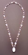Arts  Crafts Moonstone and Montana Sapphire Necklace Tiffany  Co