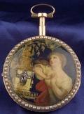Antique Enamel Two Bell Quarter Hour Repeating Pocket Watch P Jerrot Paris