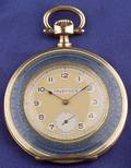 Edwardian 14kt Gold and Enamel DemiHunting Pocket Watch Tavannes
