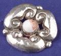 Sterling Silver and Hardstone Brooch Matl Taxco