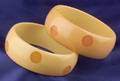 Two Bakelite Laminate Polka Dot Bangles