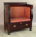 Empire mahogany hall seat