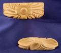 Bakelite Carved Creamed Corn Bangle and Brooch