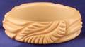 Bakelite Carved Creamed Corn Bangle