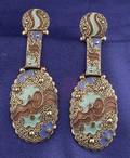 Silvergilt and Enamel Earpendants Germany