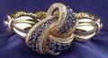 18kt Gold Sapphire and Diamond Bow Bracelet