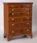 Chippendale Tiger Maple Tall Chest of Drawers