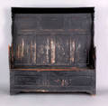 Painted pine settle 18th c