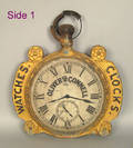 Painted zinc watchmakers trade sign 19th c