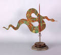 Painted sheet iron snake weathervane 19th c