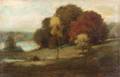 American School 20th Century Autumnal Hillside Landscape