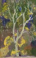 William Herbert Buck Dunton American 18781936 Decorative Landscape Aspen No 3