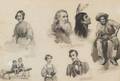 American School 19th20th Century Western Settler Figure Sketches