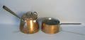 Two copper kettles